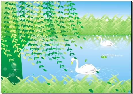 带有鹅和柳树的7字诗句-鹅特点的二字词语