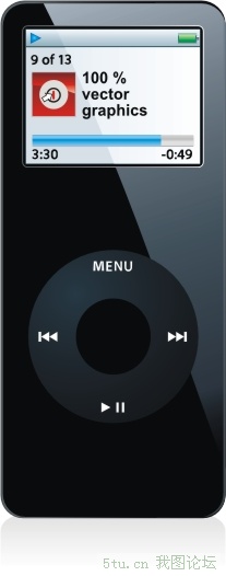 苹果的几款iPod矢量图