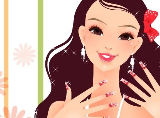 2009韩国时尚清新美女矢量图30款