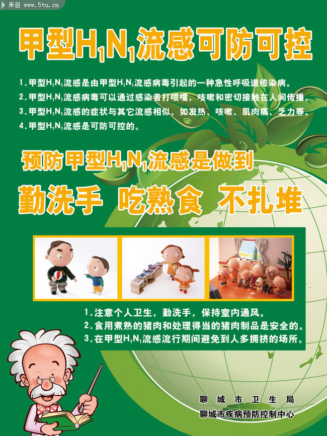 预防H1N1流感宣传展板