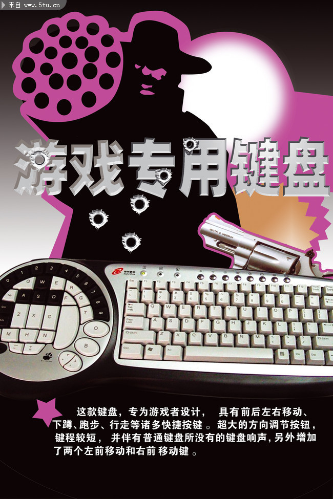 游戏机键盘海报