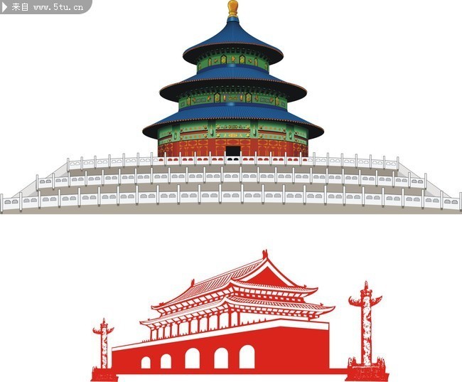 名胜古迹天安门