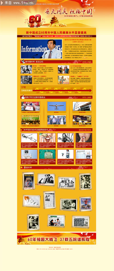 国庆节专题网页模板