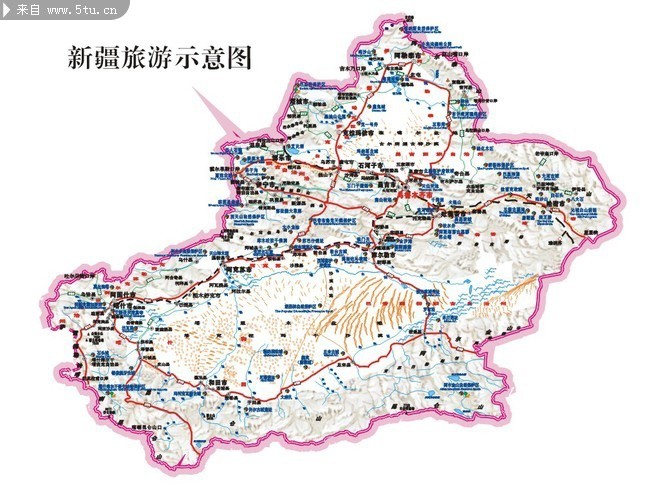 新疆旅游地图