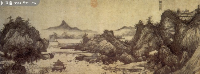 北京八景图山水画