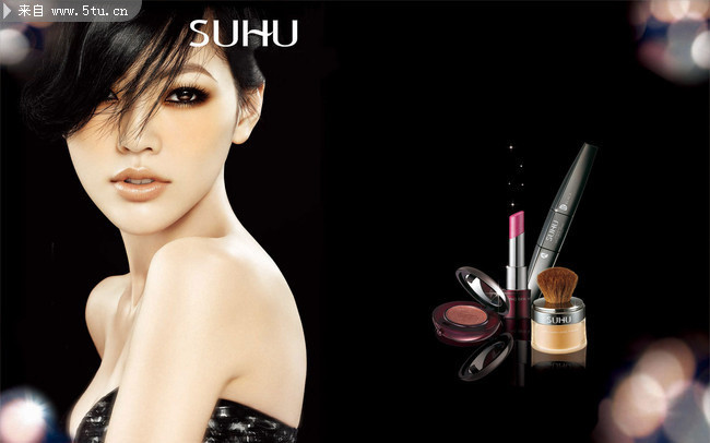 化妆品广告模特图片