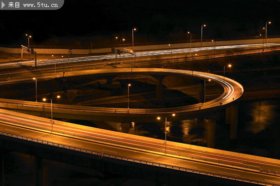 立交桥图片 夜景壁纸