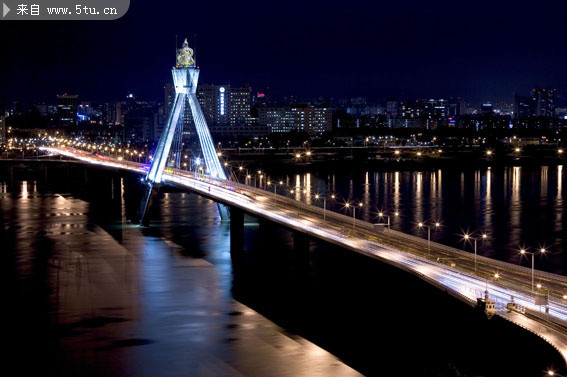 大桥图片 城市夜景图