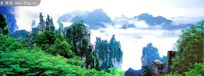 张家界山峰风景图片