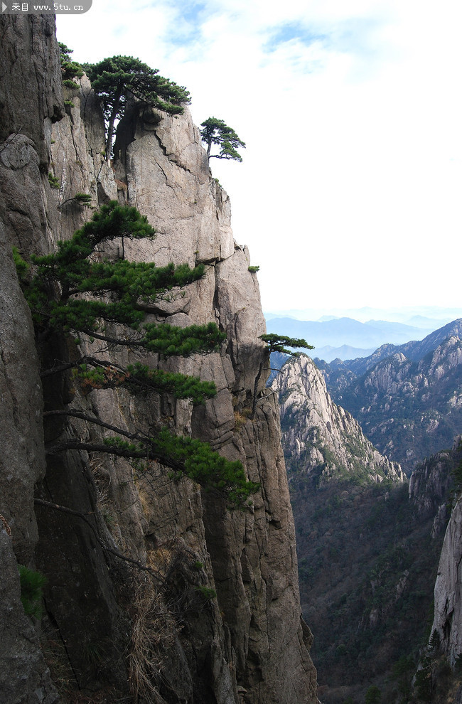 黄山奇石图片 一线天