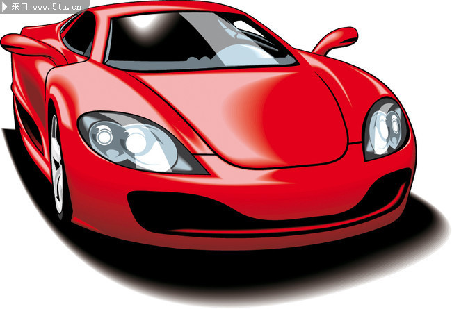 红色跑车图片 漂亮汽车素材