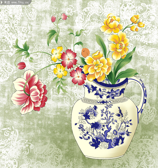 陶瓷花瓶图片 精美陶艺花纹