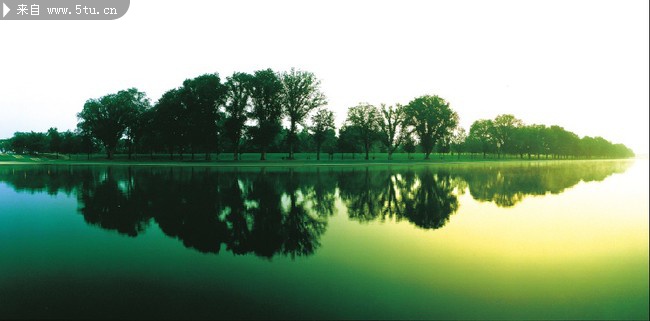 湖边景色素材图片