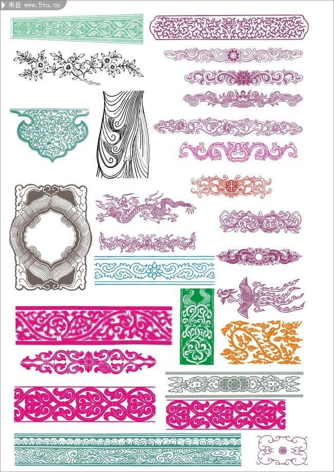 砖墙花纹图案 古典图案免费下载