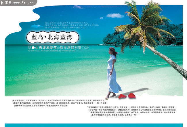 别墅度假村宣传海报 旅游传单