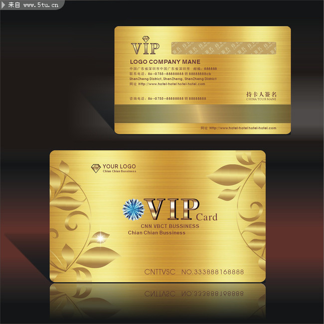 高档VIP金卡矢量模板