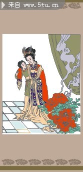 古代美女画卷 贵妃国画素材