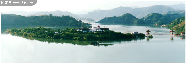 瀛湖全景风光图片 