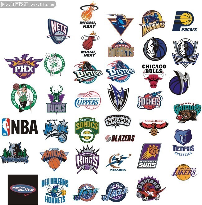 NBA球队标志矢量图