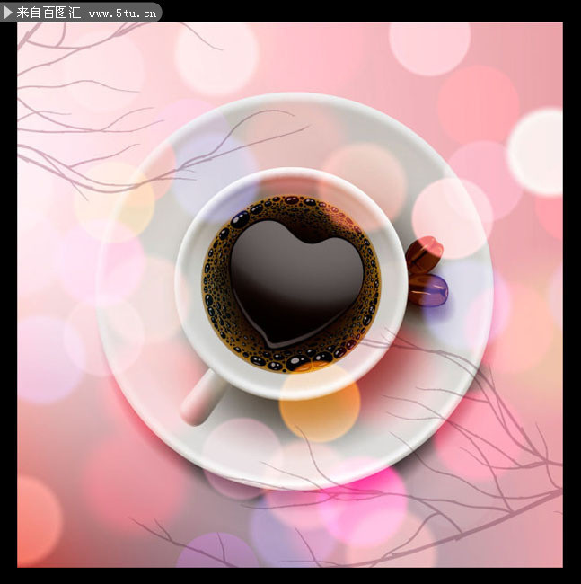 创意爱心咖啡图片