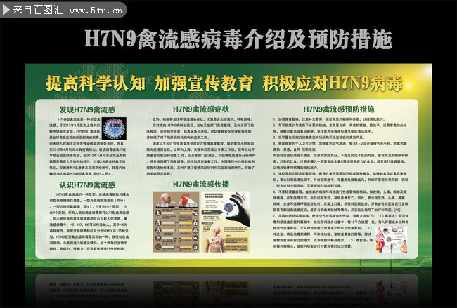 H7N9禽流感病毒预防措施展板