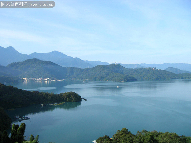 日月潭景色素材图片