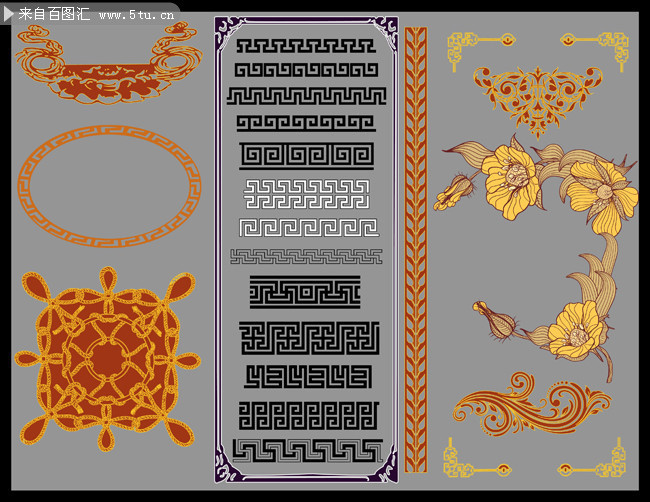 传统花纹边框素材