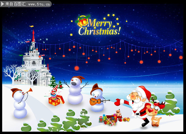 圣诞节背景下载 冬天的景色