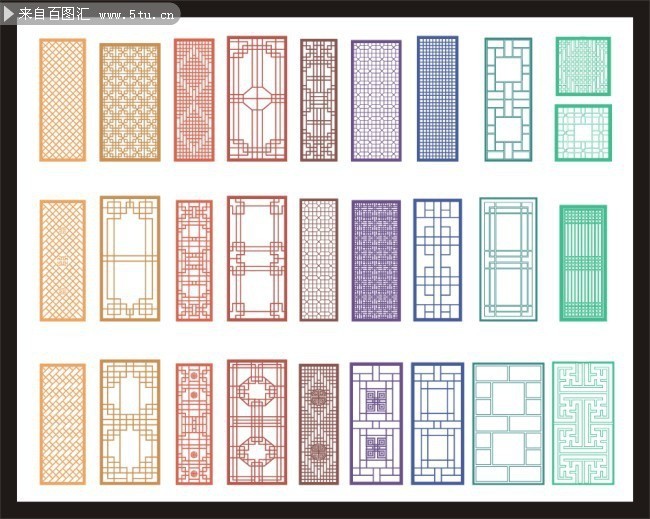古典镂空隔断素材下载