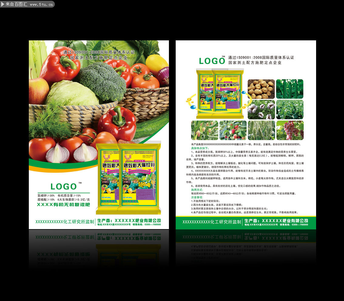 蔬果化肥宣传单模板