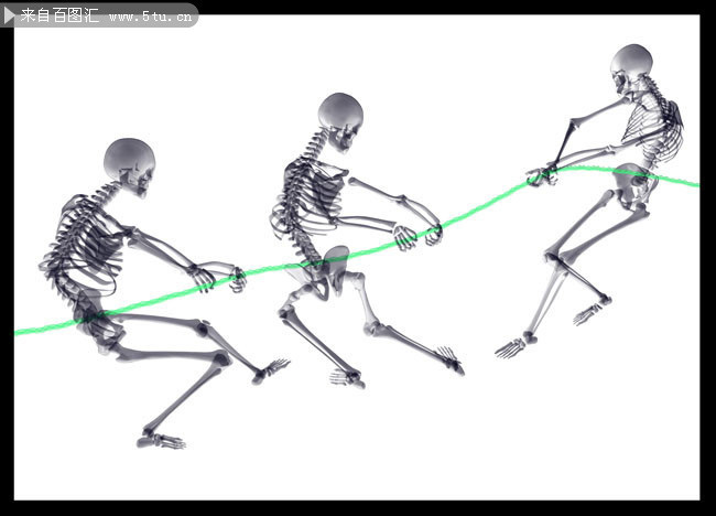 拔河的骷髅图片下载