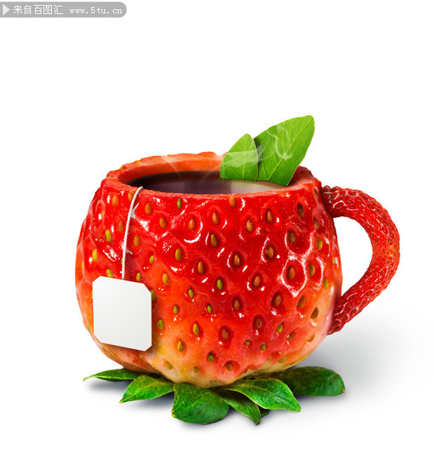 草莓咖啡杯图片