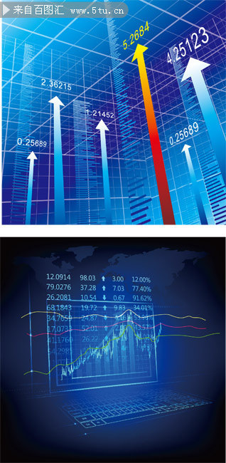 股票金融证券走势图背景