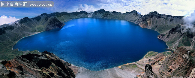 长白山天池图片 淡水湖美景照片