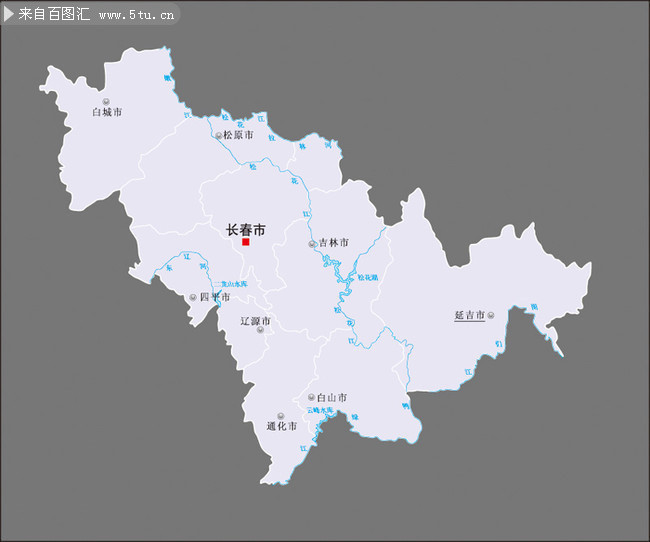 吉林省地图矢量
