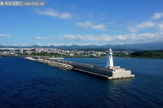 韩国济州岛灯塔景观图片