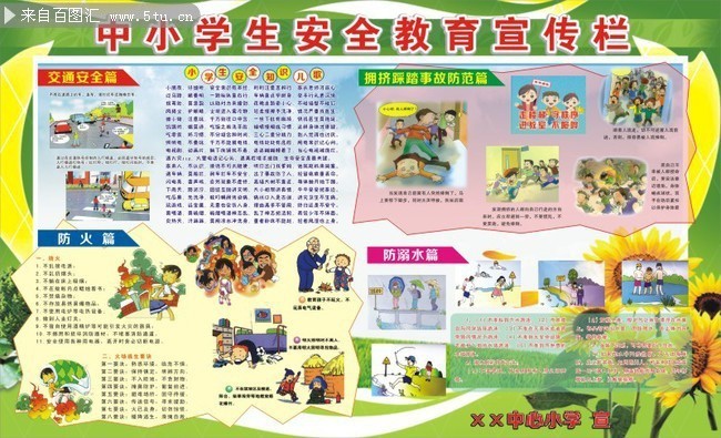 中小学生安全教育宣传栏