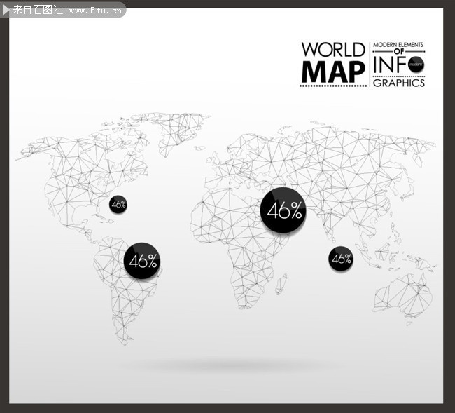 点线矢量世界地图