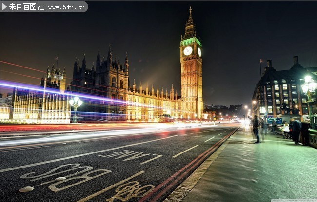 英国大本钟夜景