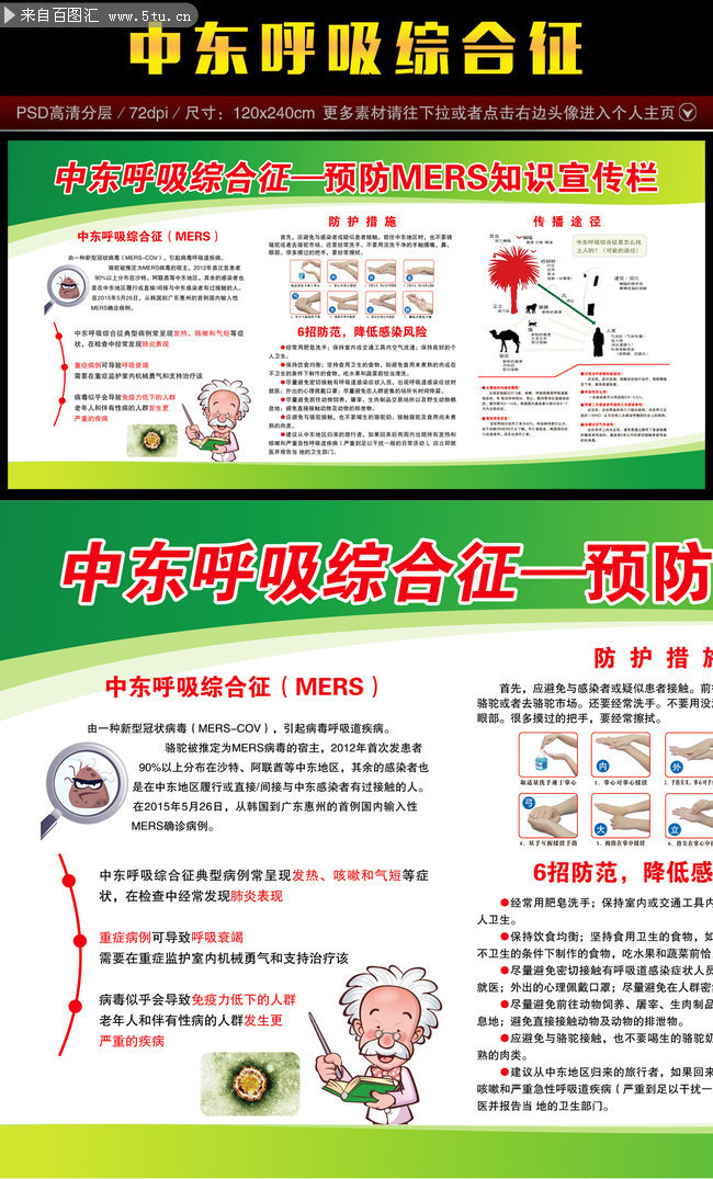 中东呼吸综合征宣传展板下载