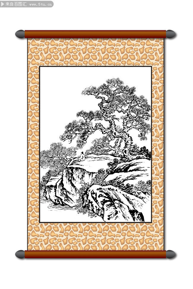 中国风松树装饰画