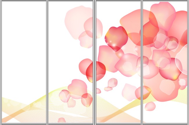 粉色花瓣移门图案