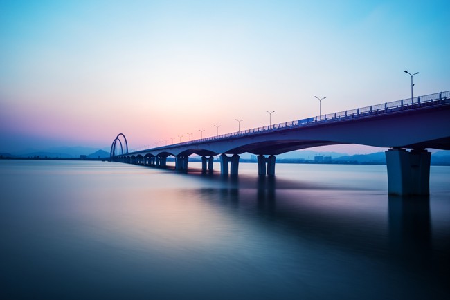 唯美跨海大桥风景照片_路桥图片_建筑名胜_稀