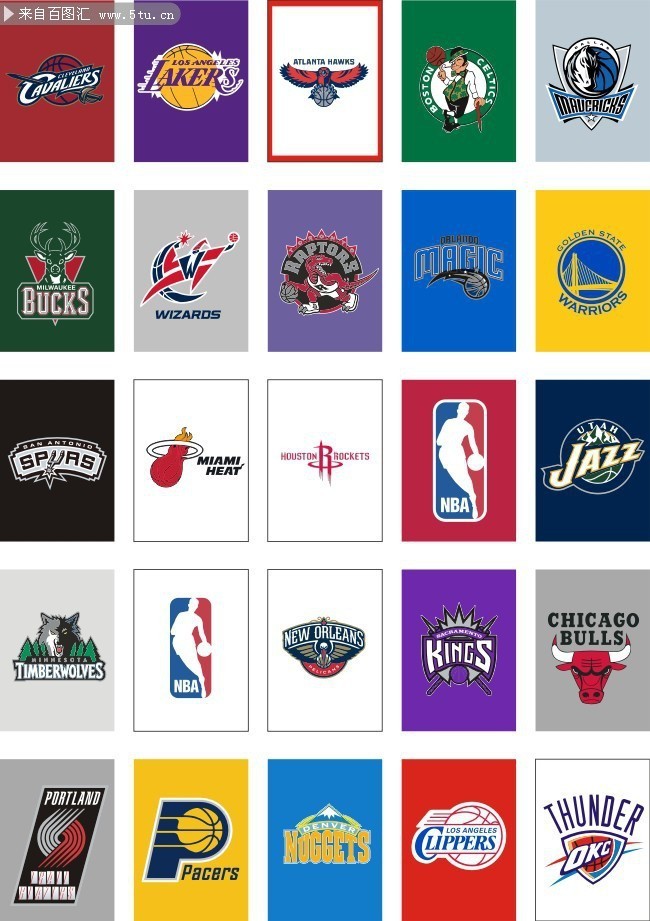 NBA球队logo图片矢量