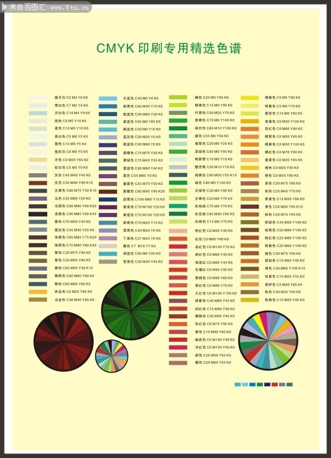 CMYK印刷专用精选色谱对照表
