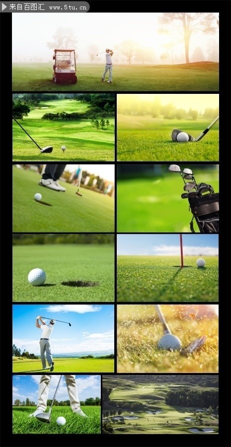 打高尔夫球运动摄影图片