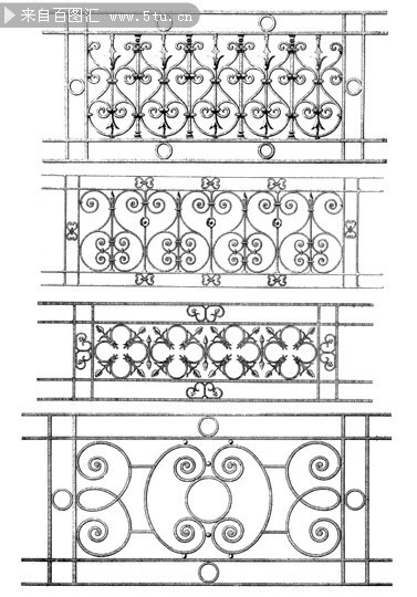 铁艺花纹图案