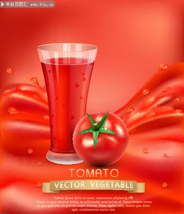 番茄果汁图片素材