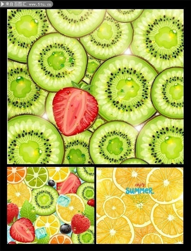水果切片背景图片
