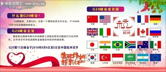 G20峰会展板图片设计素材